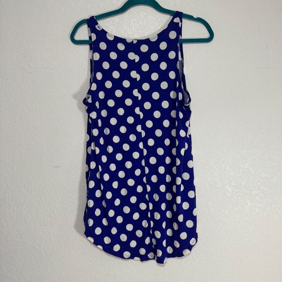 Sheila Rose Polka Dot Tank Top Blue White Women's Size‎ L - Picture 4 of 4